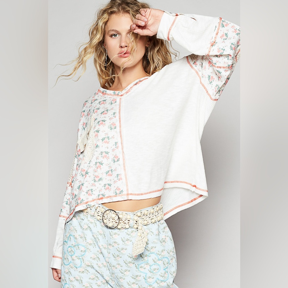 Floral Patchwork Women's Top